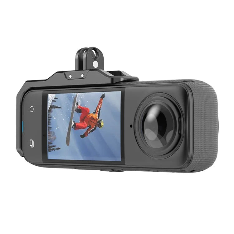 FLYMILE For Insta360 X4 Horizontal Shooting Bracket Aluminum Alloy Sports Camera Fixing Adapter