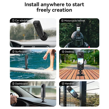 AMAGISN For DJI / GoPro / Insta360 Sports Camera Joint Ball Flexible Mount Adhesive Base
