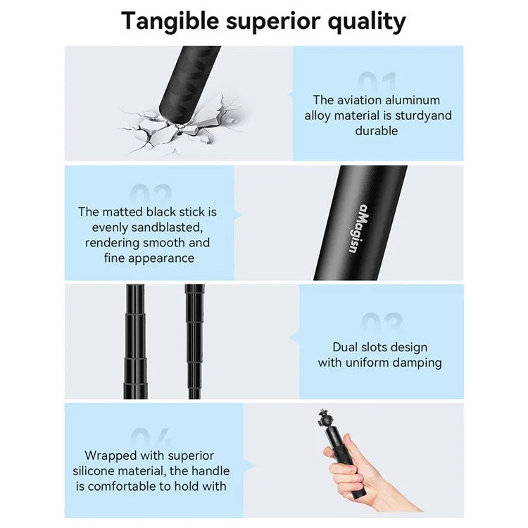 AMAGISN For DJI / GoPro / Insta360 Sports Camera Selfie Stick Ball Head Extension Rod