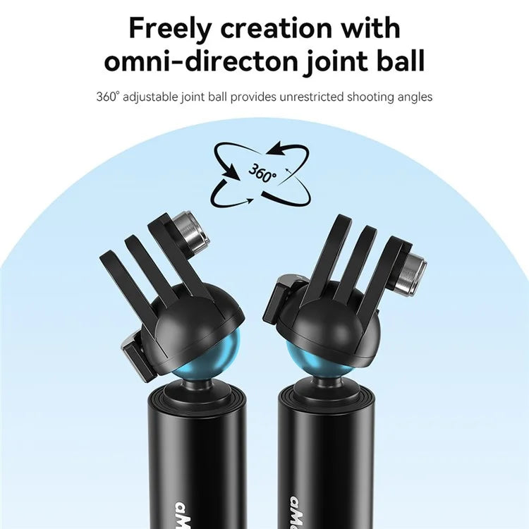 AMAGISN For DJI / GoPro / Insta360 Sports Camera Selfie Stick Ball Head Extension Rod