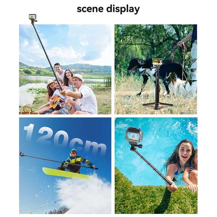 AMAGISN For DJI / GoPro / Insta360 Sports Camera Selfie Stick Ball Head Extension Rod