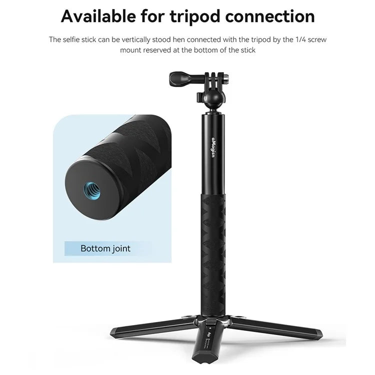 AMAGISN For DJI / GoPro / Insta360 Sports Camera Selfie Stick Ball Head Extension Rod