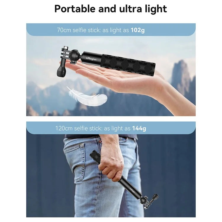 AMAGISN For DJI / GoPro / Insta360 Sports Camera Selfie Stick Ball Head Extension Rod