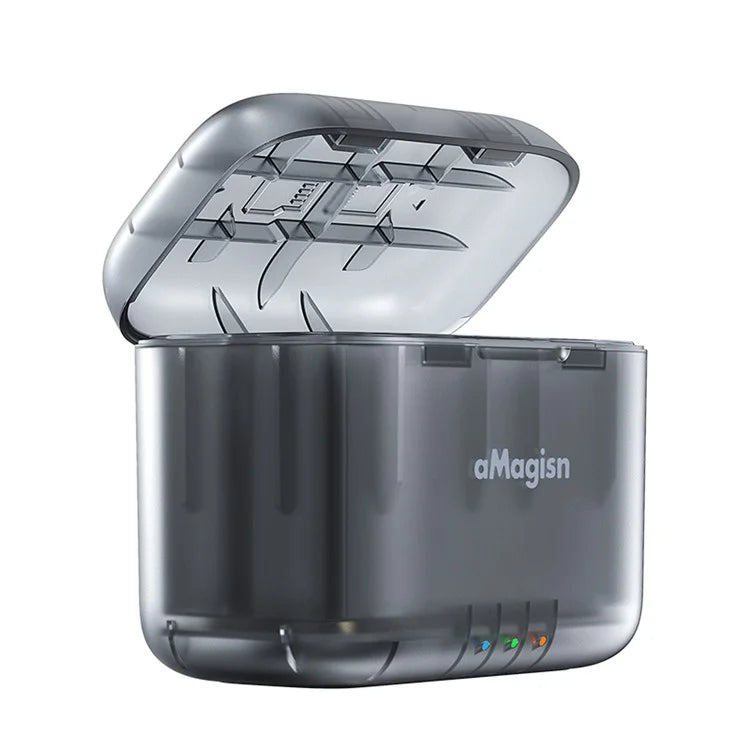 AMAGISN Battery Charger Hub for Insta360 X4 with TF Card Slots, 2-Channel Battery Charging Storage Station