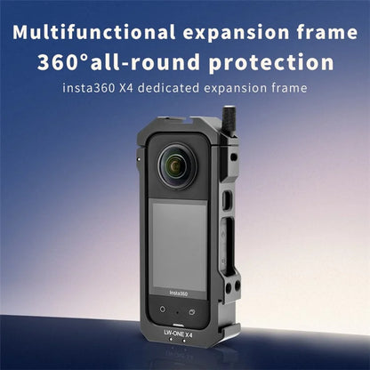 YELANGU LW-ONE X4 For Insta360 X4 Camera Cage Aluminum Alloy Protective Frame Expansion Bracket