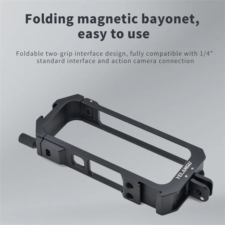 YELANGU LW-ONE X4 For Insta360 X4 Camera Cage Aluminum Alloy Protective Frame Expansion Bracket