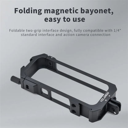 YELANGU LW-ONE X4 For Insta360 X4 Camera Cage Aluminum Alloy Protective Frame Expansion Bracket