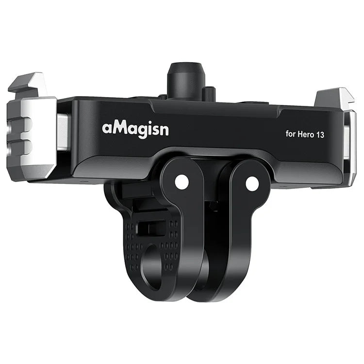 AMAGISN For GoPro Hero 13 Magnetic Metal Quick Release Mount Dual Interface Adapter Base Accessory