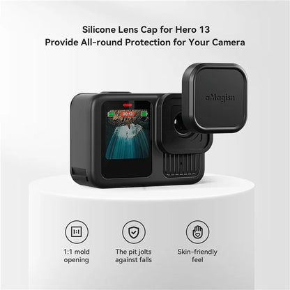 AMAGISN Silicone Lens Cap for GoPro Hero 13 Camera Lens Cover Full Protection Action Camera Accessory