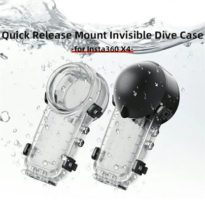 AMAGISN For Insta360 X4 Case Quick Release PC Camera 50m Underwater Diving Cover