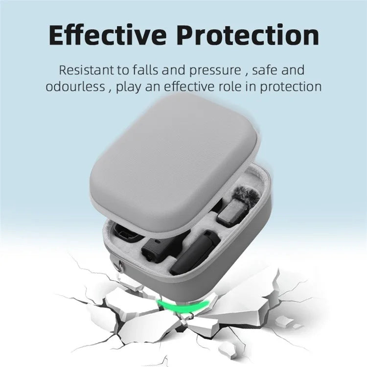 BRDRC For DJI Osmo Pocket 3 PU Leather Travel Shoulder Bag Plush Liner Carrying Case