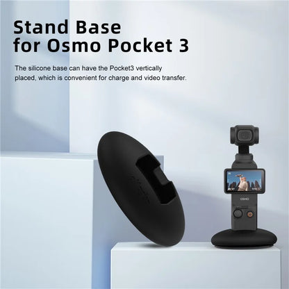 AMAGISN For DJI Osmo Pocket 3 Camera Silicone Base Desktop Mount Stand with Double-sided Adhesive