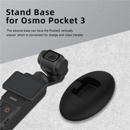 AMAGISN For DJI Osmo Pocket 3 Camera Silicone Base Desktop Mount Stand with Double-sided Adhesive