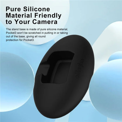 AMAGISN For DJI Osmo Pocket 3 Camera Silicone Base Desktop Mount Stand with Double-sided Adhesive