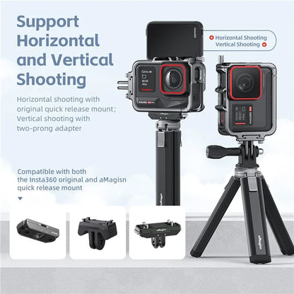 AMAGISN For Insta360 Ace Pro / Ace Aluminum Alloy Camera Cage Protection Frame Cover