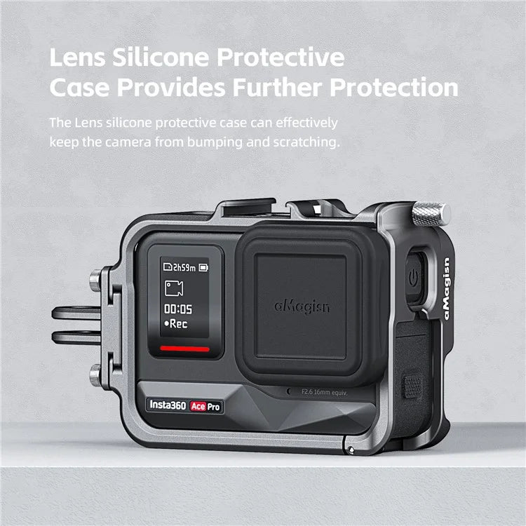 AMAGISN For Insta360 Ace Pro / Ace Aluminum Alloy Camera Cage Protection Frame Cover