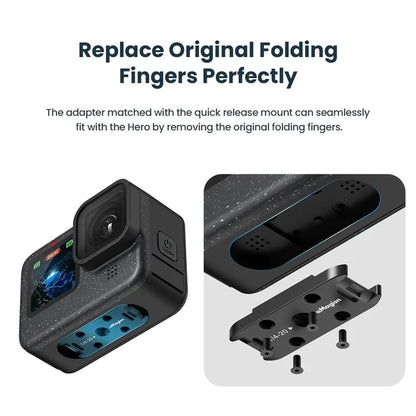 AMAGISN For GoPro Hero Magnetic Aluminum Alloy Camera Quick Release Mount Adapter