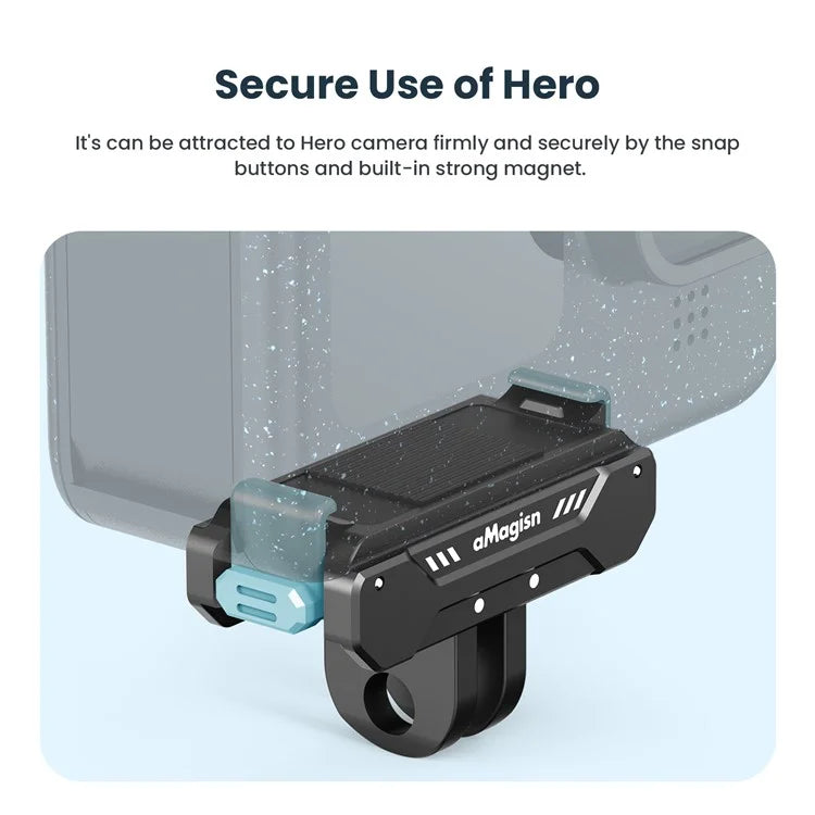 AMAGISN For GoPro Hero Magnetic Aluminum Alloy Camera Quick Release Mount Adapter