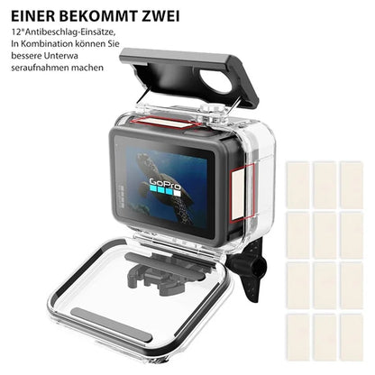 Accessories Kit for GoPro Hero 12 11 10 9 Waterproof Housing Tempered Glass Flim Filters