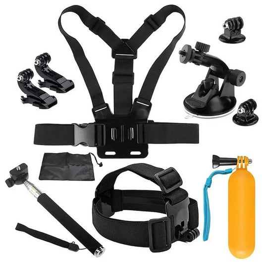 Universal 10-in-1 Sports Camera Accessories Kit for GoPro Hero 9 / 10 / 11 / 5 / 6 / 7 / DJI