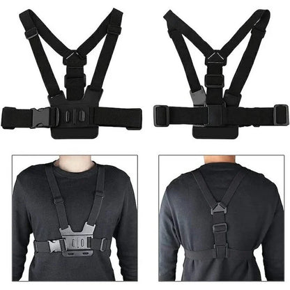 11-in-1 Universal Chest Mount Head Strap Outdoor Kit Set for Action Camera