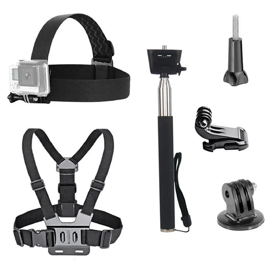 For GoPro Hero Universal Action Camera Accessories Kit 6-in-1