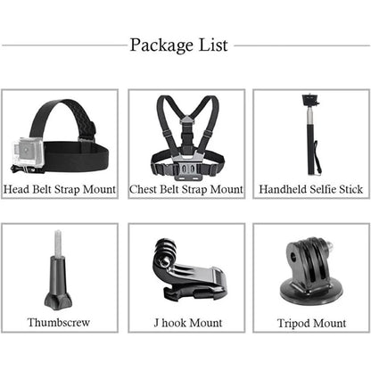 For GoPro Hero Universal Action Camera Accessories Kit 6-in-1