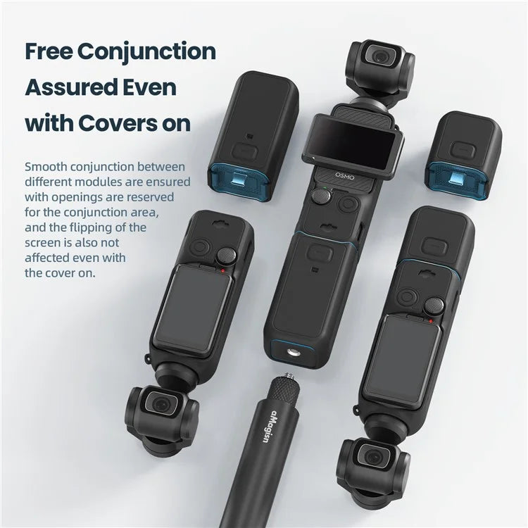 AMAGISN Silicone Protective Case for DJI Osmo Pocket 3 Action Camera Accessories Kit