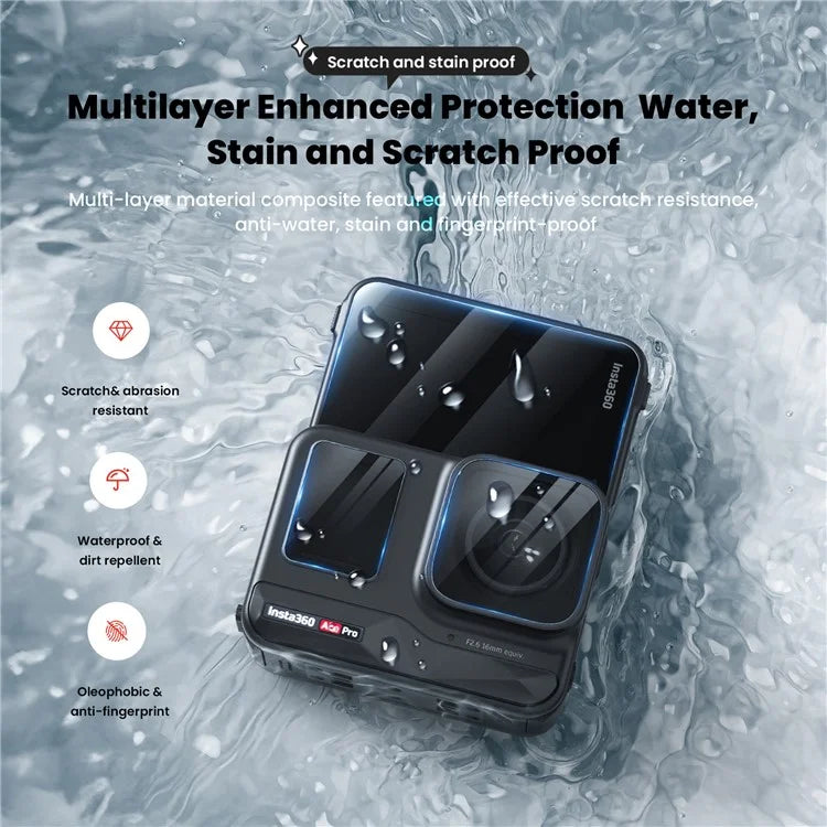 AMAGISN 2 Sets For Insta360 Ace Pro Tempered Glass Screen Protectors Set