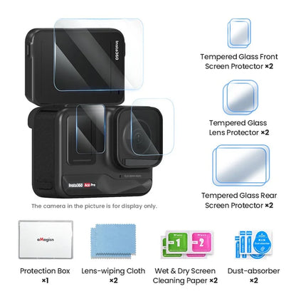 AMAGISN 2 Sets For Insta360 Ace Pro Tempered Glass Screen Protectors Set