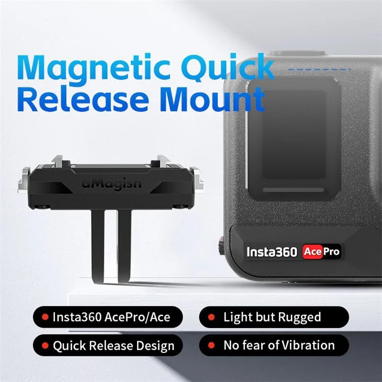 AMAGISN Magnetic Quick Release Adapter for Insta360 Ace Pro / Ace Action Plastic Camera Mount