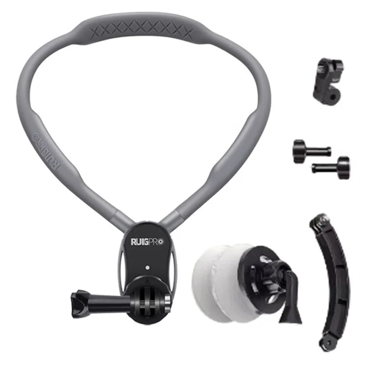 RUIGPRO For GoPro / Insta360 / DJI Action Camera Neck Mount Bracket + Anti-shake Strap + Extension Arm + Magnetic Phone Holder