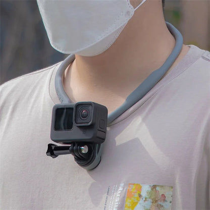 RUIGPRO For GoPro / Insta360 / DJI Action Camera Magnetic Neck Mount Bracket + Anti-shake Rope