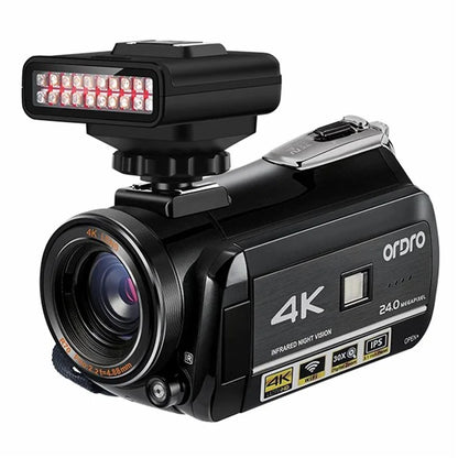 ORDRO LN-3 Video Camera IR Night Vision Light for Camcorder DSLR Photography