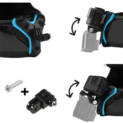 4-in-1 Motorcycle Helmet Chin Strap Mount Compatible with GoPro Insta 360 Session