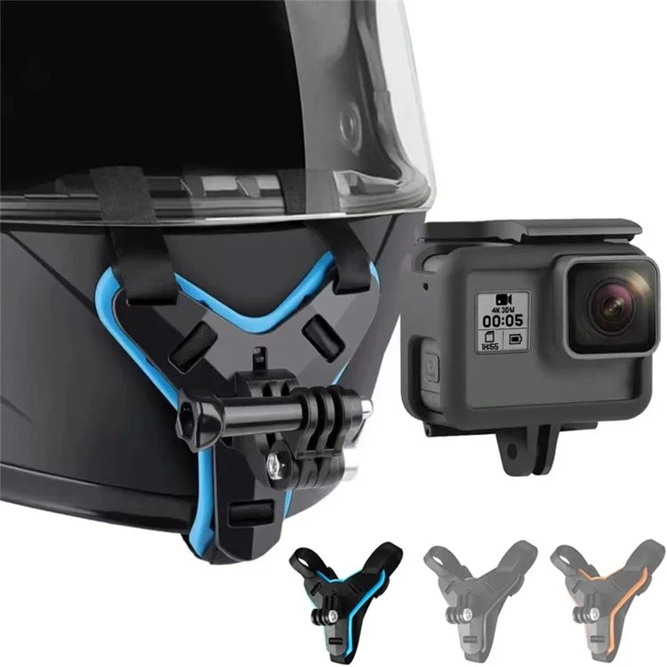 4-in-1 Motorcycle Helmet Chin Strap Mount Compatible with GoPro Insta 360 Session