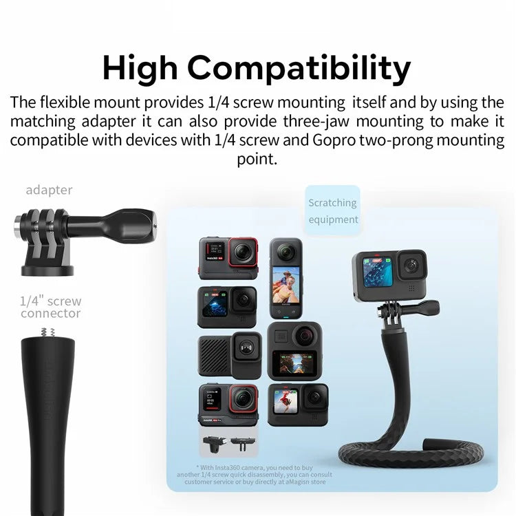 AMAGISN Camera Flexible Mount Stand Pole Bracket for Live Streaming Vlogging