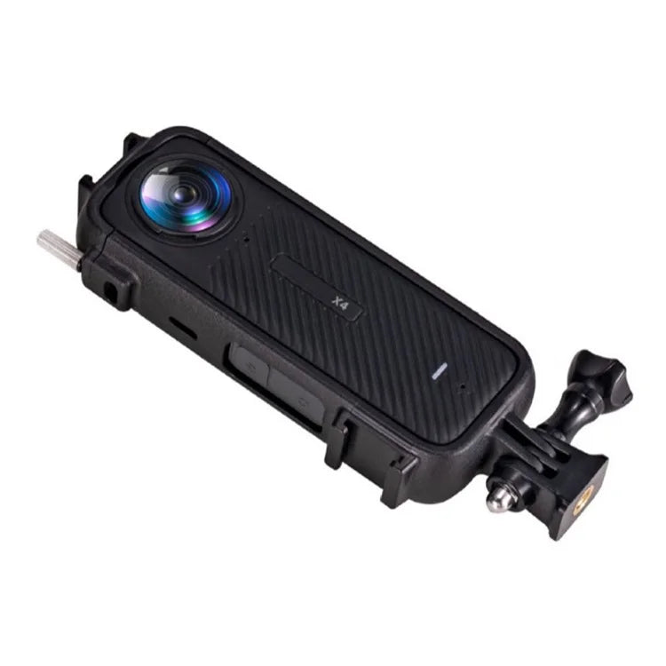 For Insta360 X4 Sports Camera Plastic Protective Frame with 2 Cold Shoe Interface