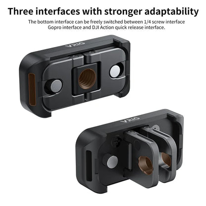 VRIG For Insta360 X4 Action Camera Aluminum Alloy Magnetic Quick Release Adapter