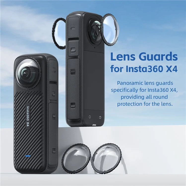 AMAGISN 2Pcs Lens Protector for Insta360 X4 Sports Camera PMMA Lens Guard Cover