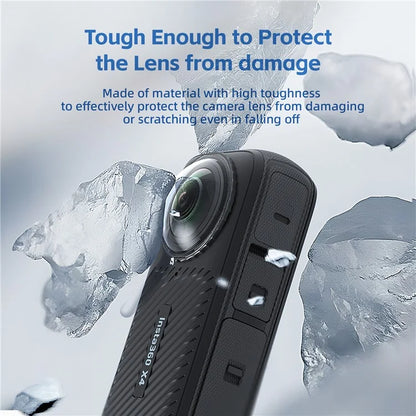 AMAGISN 2Pcs Lens Protector for Insta360 X4 Sports Camera PMMA Lens Guard Cover