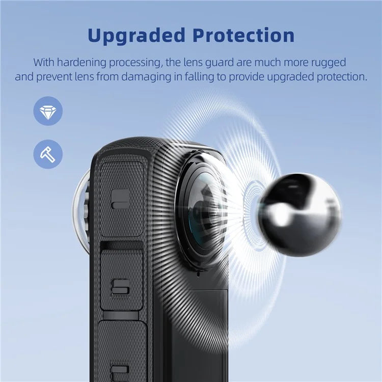 AMAGISN 2PCS Glass Lens Guards for Insta360 X4 Camera Lens Protector Action Camera Accessories