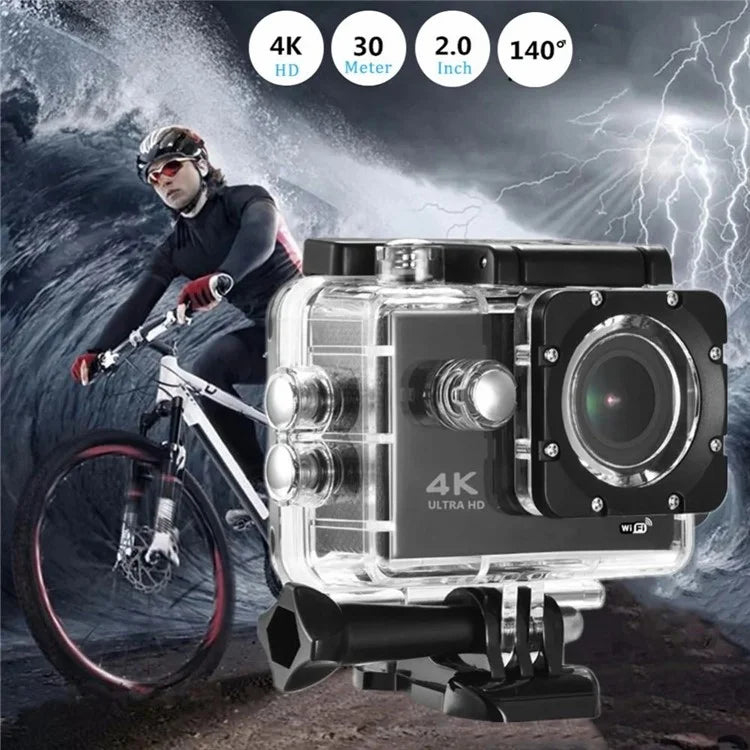 F300A 2 Inch 4K 30fps WiFi Action Camera Wide Angle Underwater Camera with Waterproof Case
