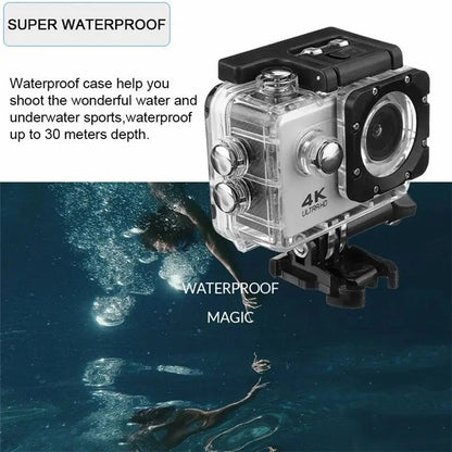 F300A 2 Inch 4K 30fps WiFi Action Camera Wide Angle Underwater Camera with Waterproof Case