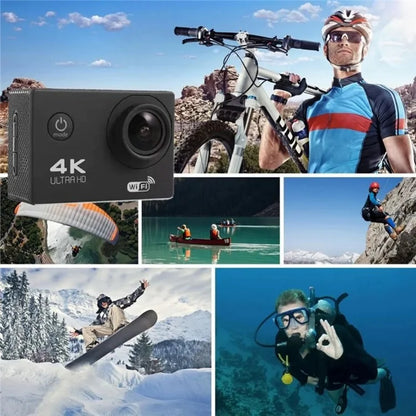 F300A 2 Inch 4K 30fps WiFi Action Camera Wide Angle Underwater Camera with Waterproof Case