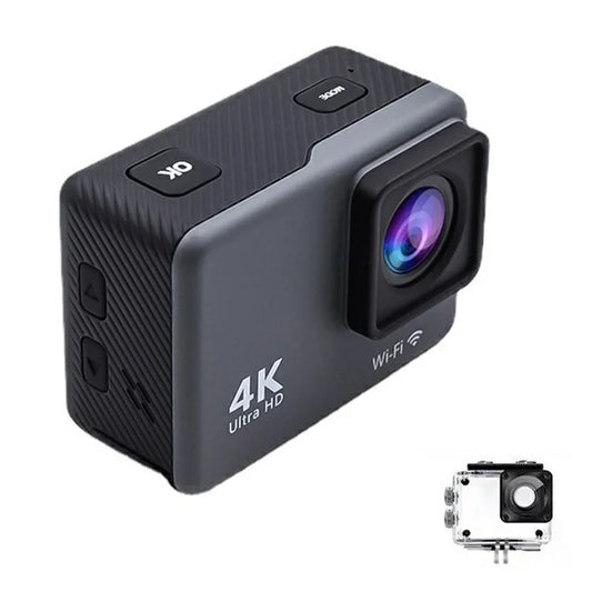 F300AB-R 2 Inch 4K WiFi Action Camera with HD Touch Screen 30m Underwater Camera with Waterproof Case