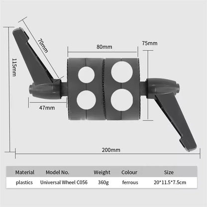 C056 Spotlight Stand Adapter Photography Light Cross Arm Holder Universal Wheel