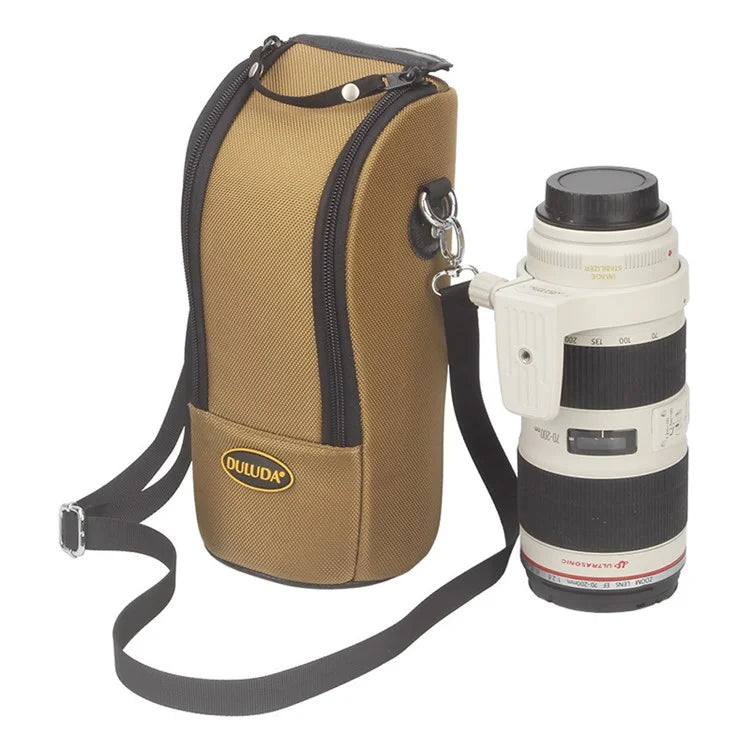 DULUDA Nylon Storage Bag for Nikon / Canon Telephoto Lens Case Pouch with Shoulder Strap