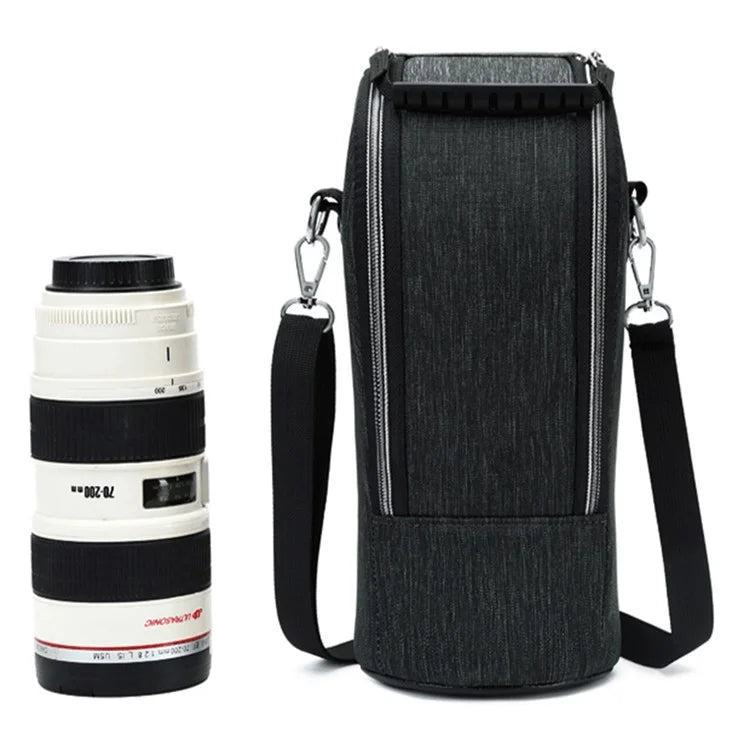 DULUDA Nylon Storage Bag for Nikon / Canon Telephoto Lens Case Pouch with Shoulder Strap
