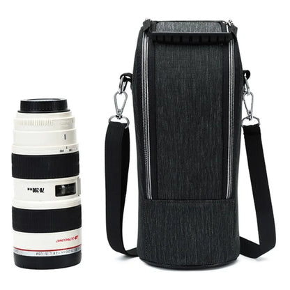 DULUDA Nylon Storage Bag for Nikon / Canon Telephoto Lens Case Pouch with Shoulder Strap